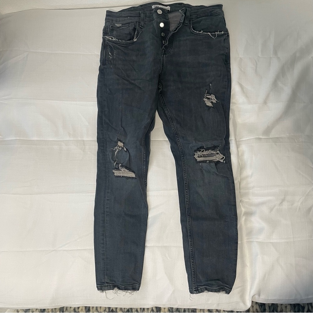 Distressed Zara jeans